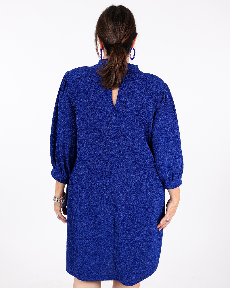 Shimmering royal blue dress - Matte