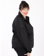 Black shirt with sparkling stones - MAT