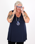 Classic cut navy camisole - G!oze