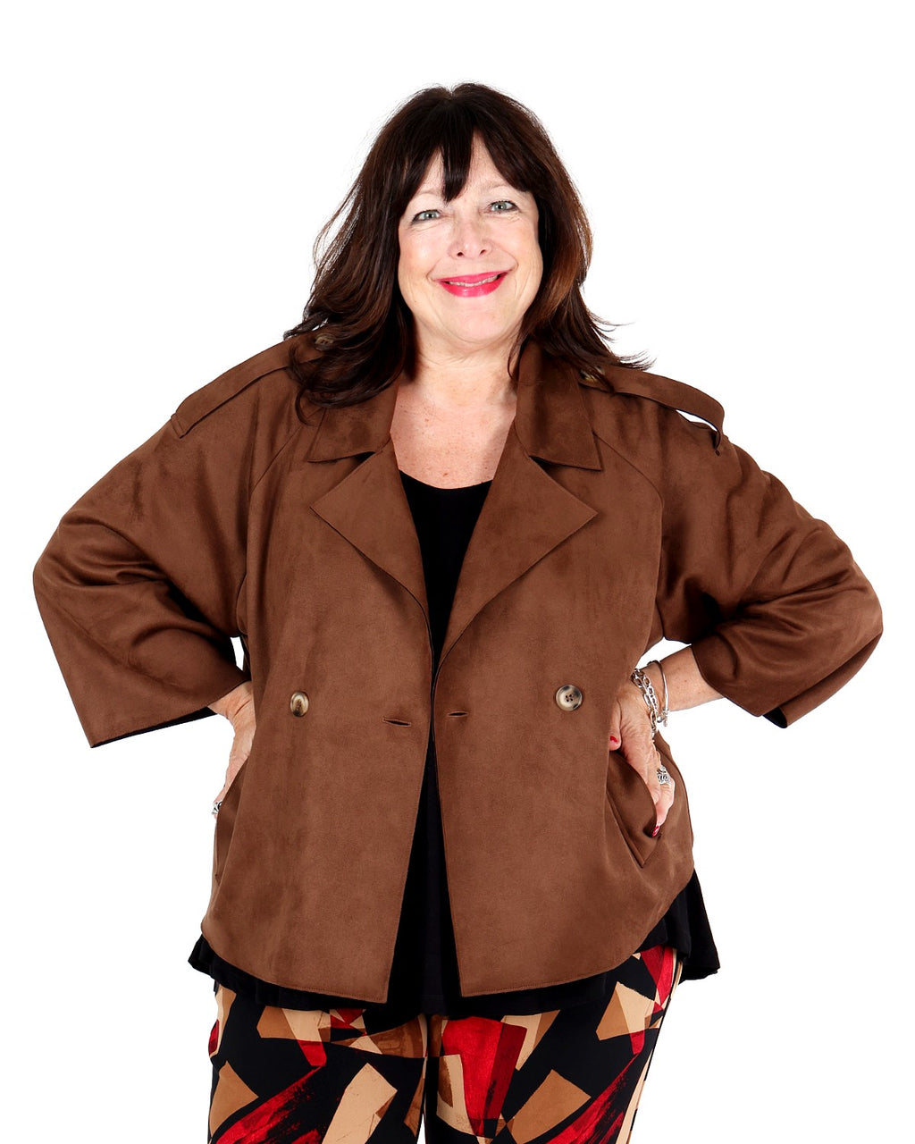 Blouson boxy effet suède - Joseph Ribkoff
