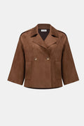 Blouson boxy effet suède - Joseph Ribkoff