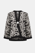 Blouson swing en filet fantaisie à imprimé abstrait - Joseph Ribkoff