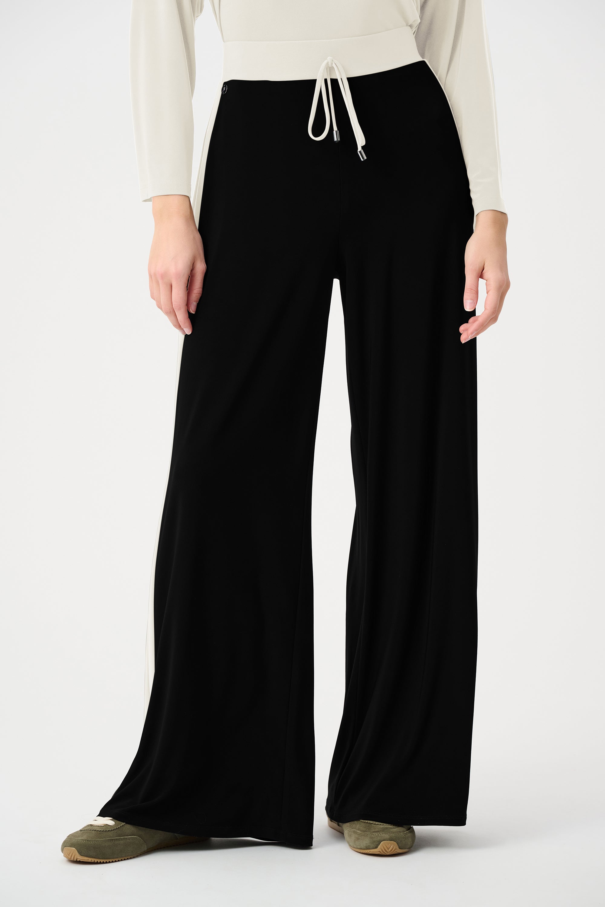 Pantalon en tricot soyeux à blocs de couleurs - Joseph Ribkoff