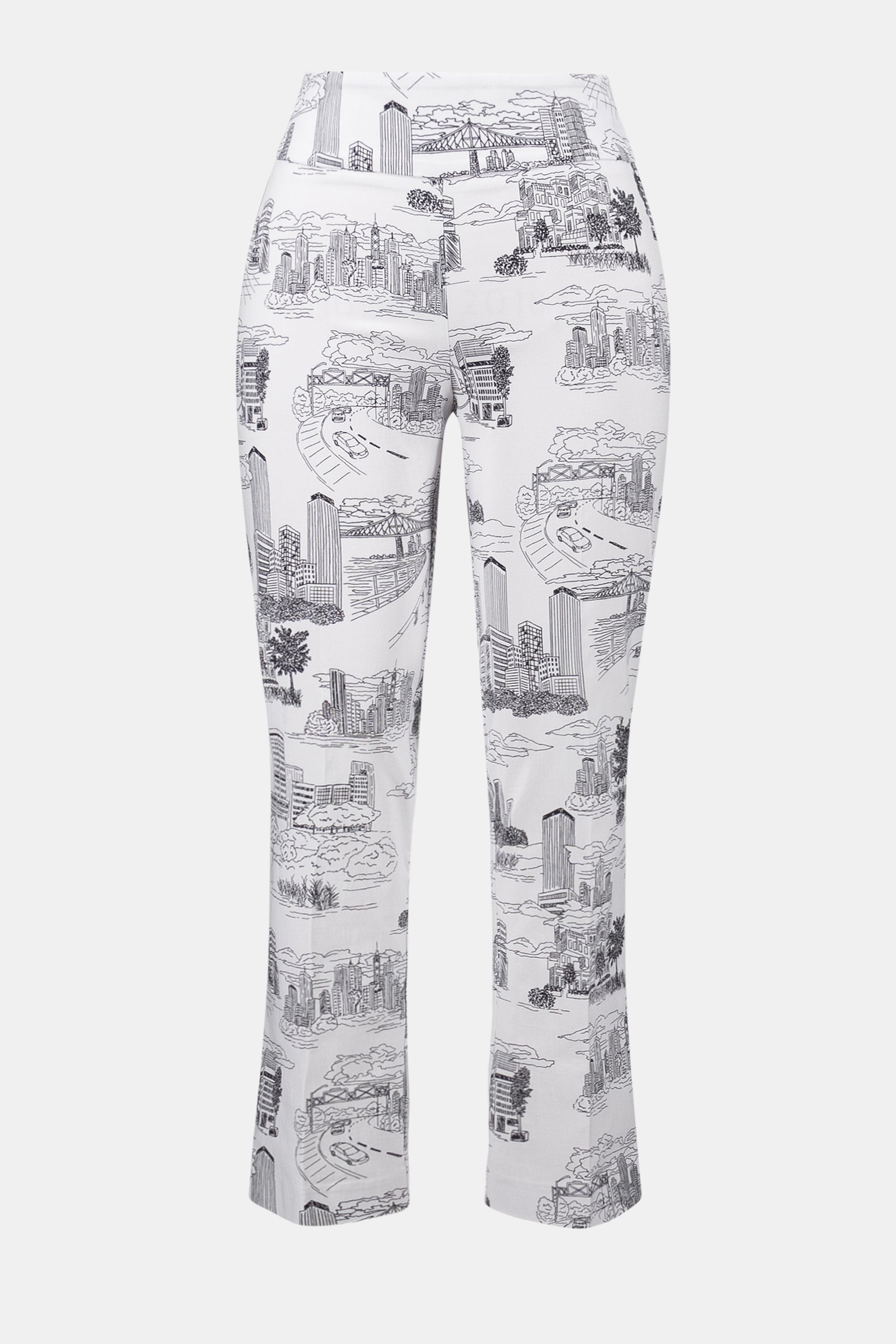 Pantalon coupe droite à enfiler à imprimé en millennium - Joseph Ribkoff