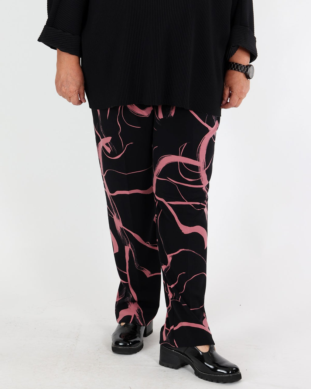 Pantalon droit à imprimé abstrait - Joseph Ribkoff