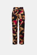 Pantalon droit à imprimé cubiste abstrait - Joseph Ribkoff