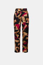 Pantalon droit à imprimé cubiste abstrait - Joseph Ribkoff