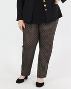Pantalon droit en jacquard géométrique - Joseph Ribkoff