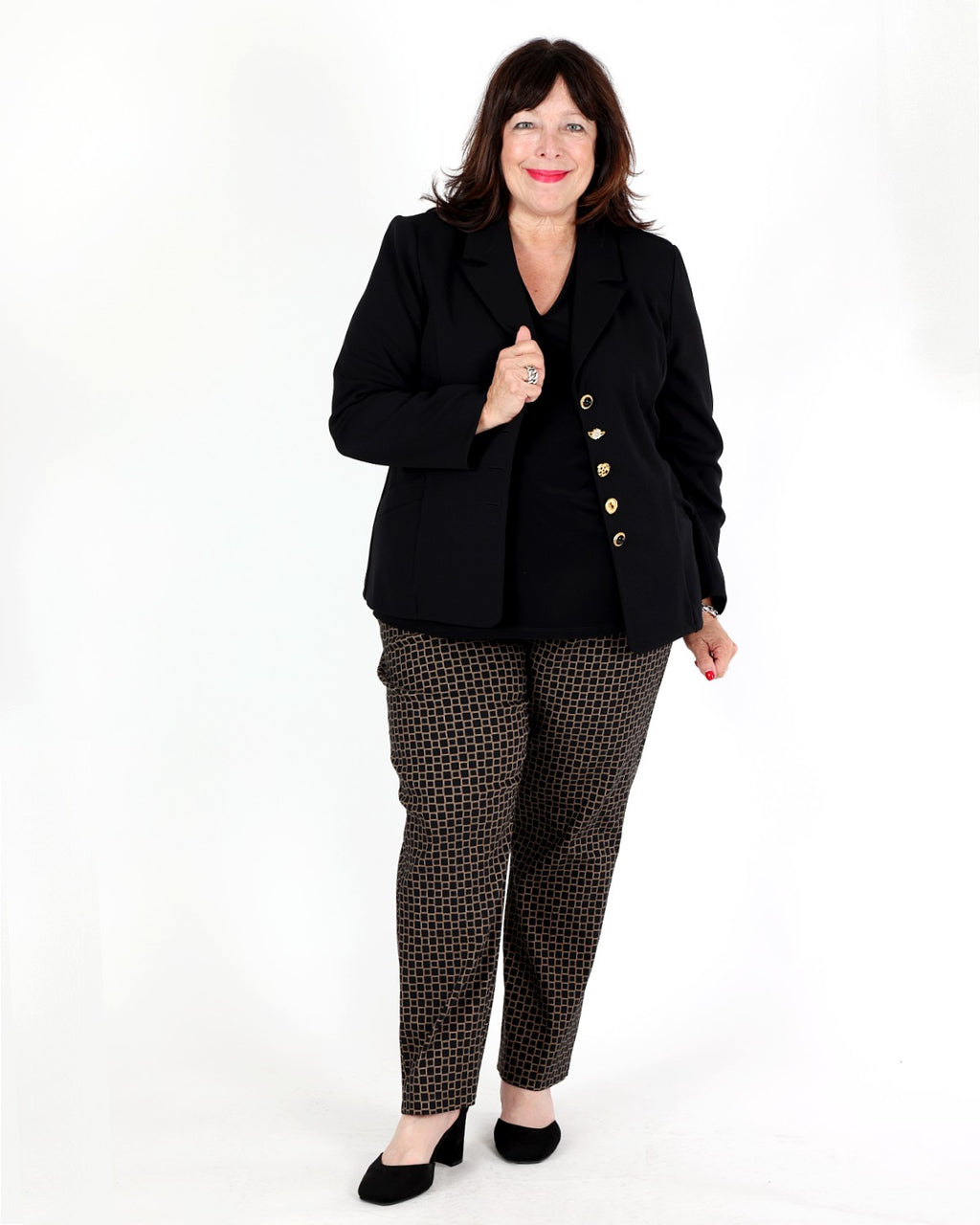 Pantalon droit en jacquard géométrique - Joseph Ribkoff