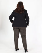Pantalon droit en jacquard géométrique - Joseph Ribkoff