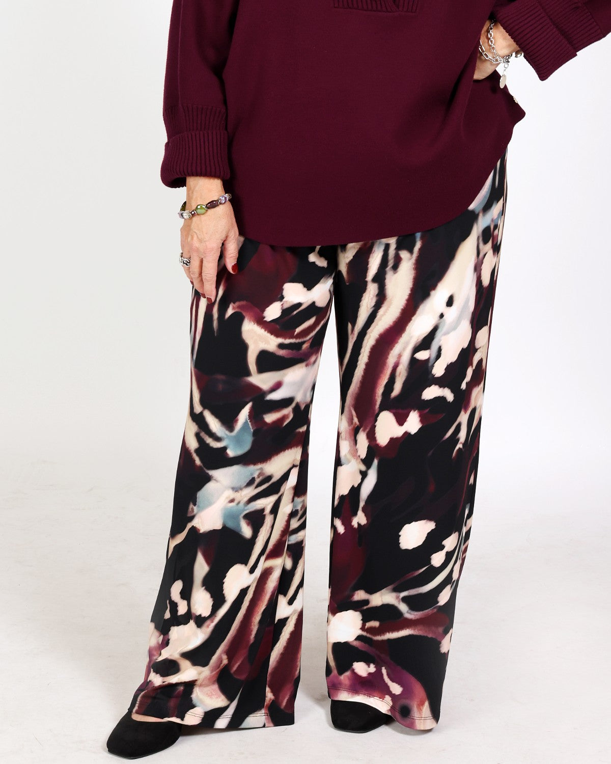 Pantalon large à imprimé abstrait - Joseph Ribkoff