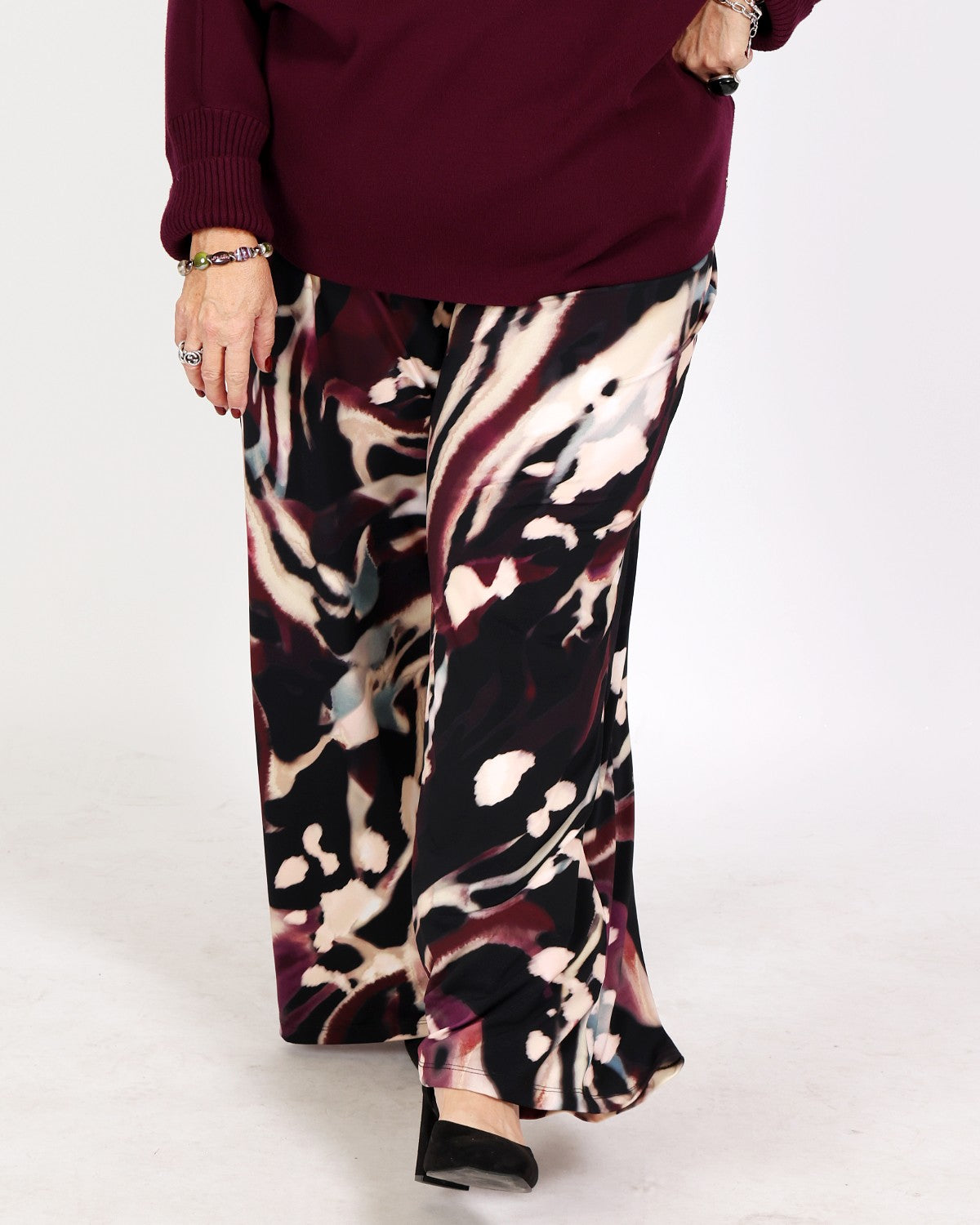 Pantalon large à imprimé abstrait - Joseph Ribkoff