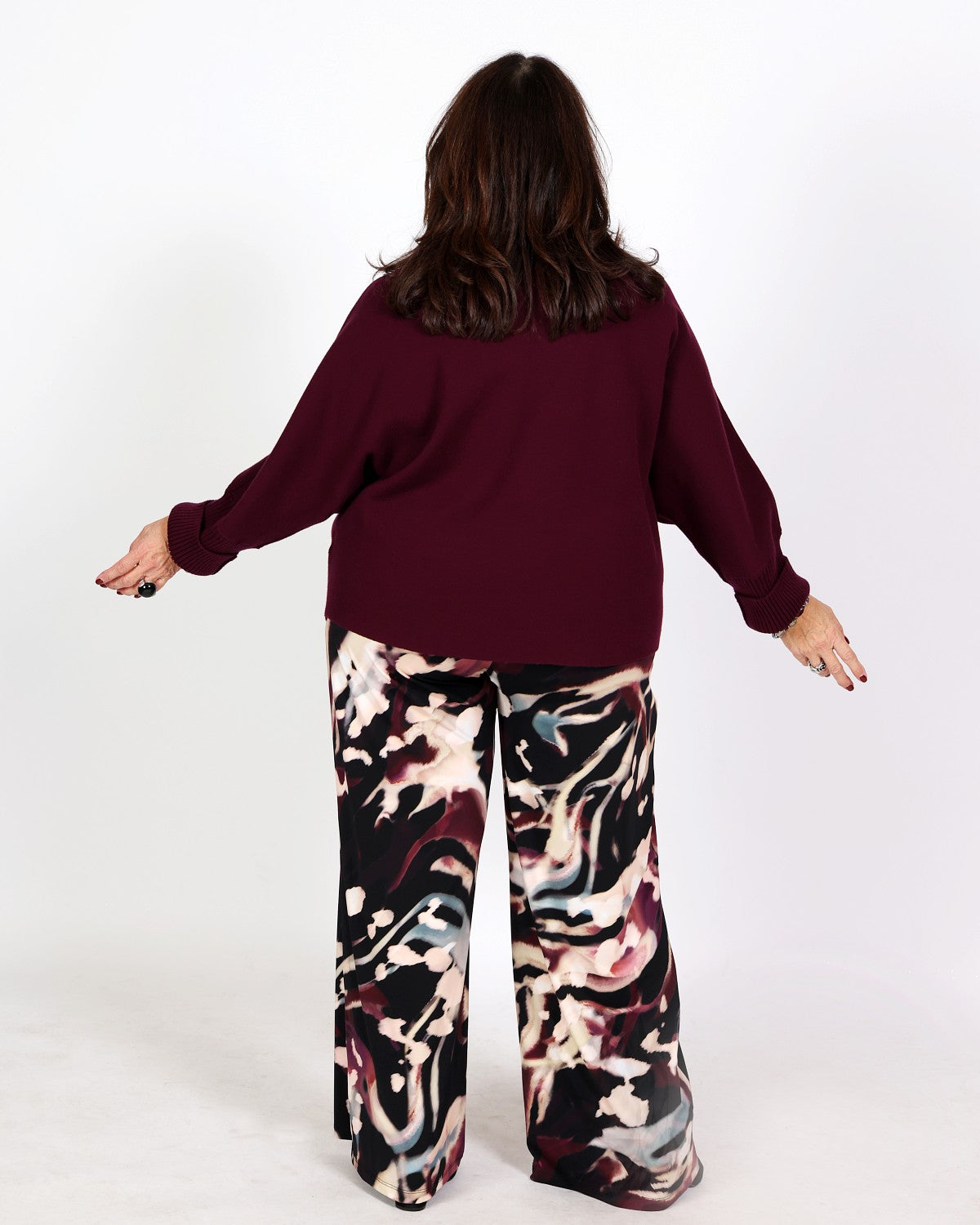 Pantalon large à imprimé abstrait - Joseph Ribkoff