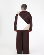 Pull ras-du-cou en tricot brossé motif argyle - Joseph Ribkoff