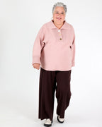 Brushed viscose-nylon blend shawl-collar knit - Joseph Ribkoff