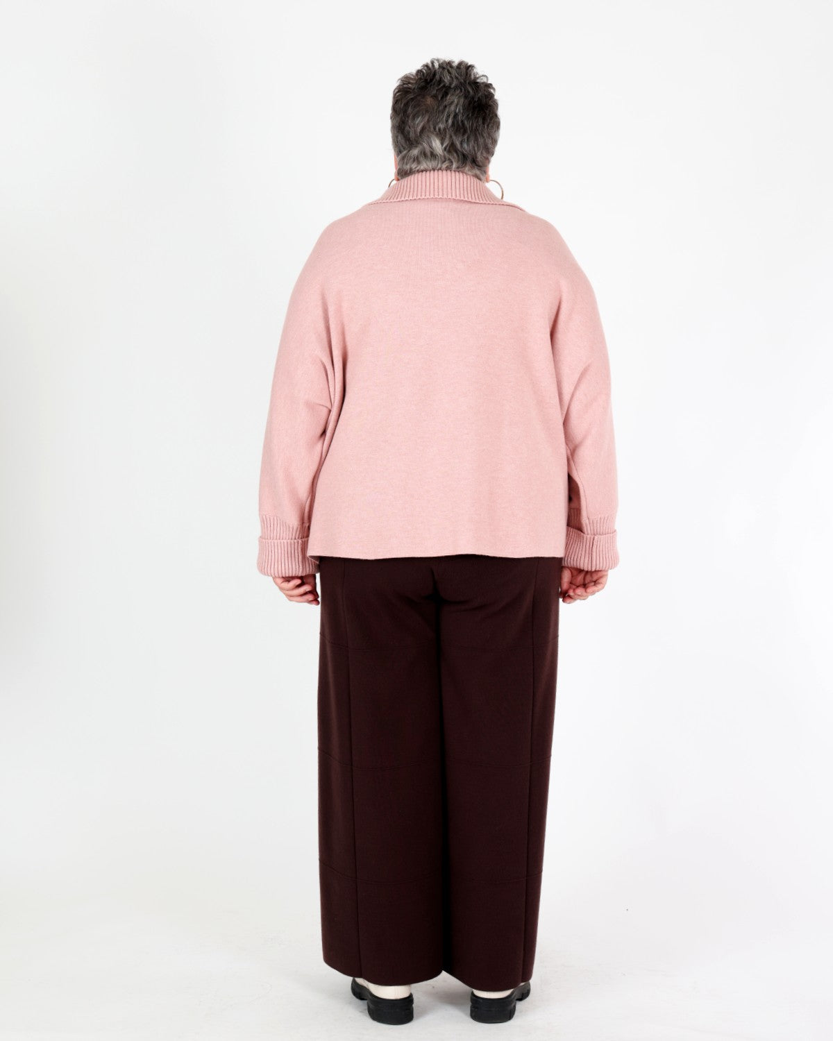 Brushed viscose-nylon blend shawl-collar knit - Joseph Ribkoff