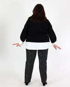 Pantalon droit à enfiler en jacquard abstrait - Joseph Ribkoff