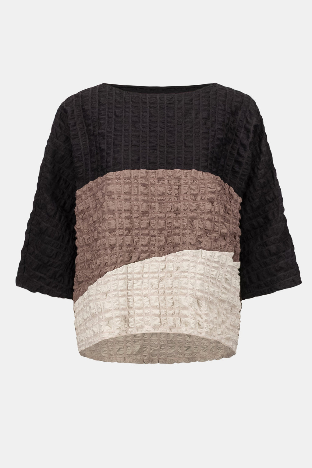 Tunique boxy en jacquard color block - Joseph Ribkoff