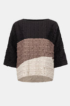 Tunique boxy en jacquard color block - Joseph Ribkoff