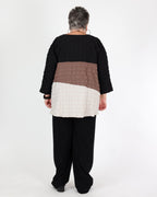 Tunique boxy en jacquard color block - Joseph Ribkoff