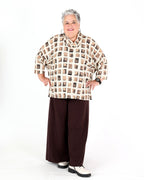 Abstract print Lurex knit boxy tunic - Joseph Ribkoff