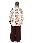 Abstract print Lurex knit boxy tunic - Joseph Ribkoff