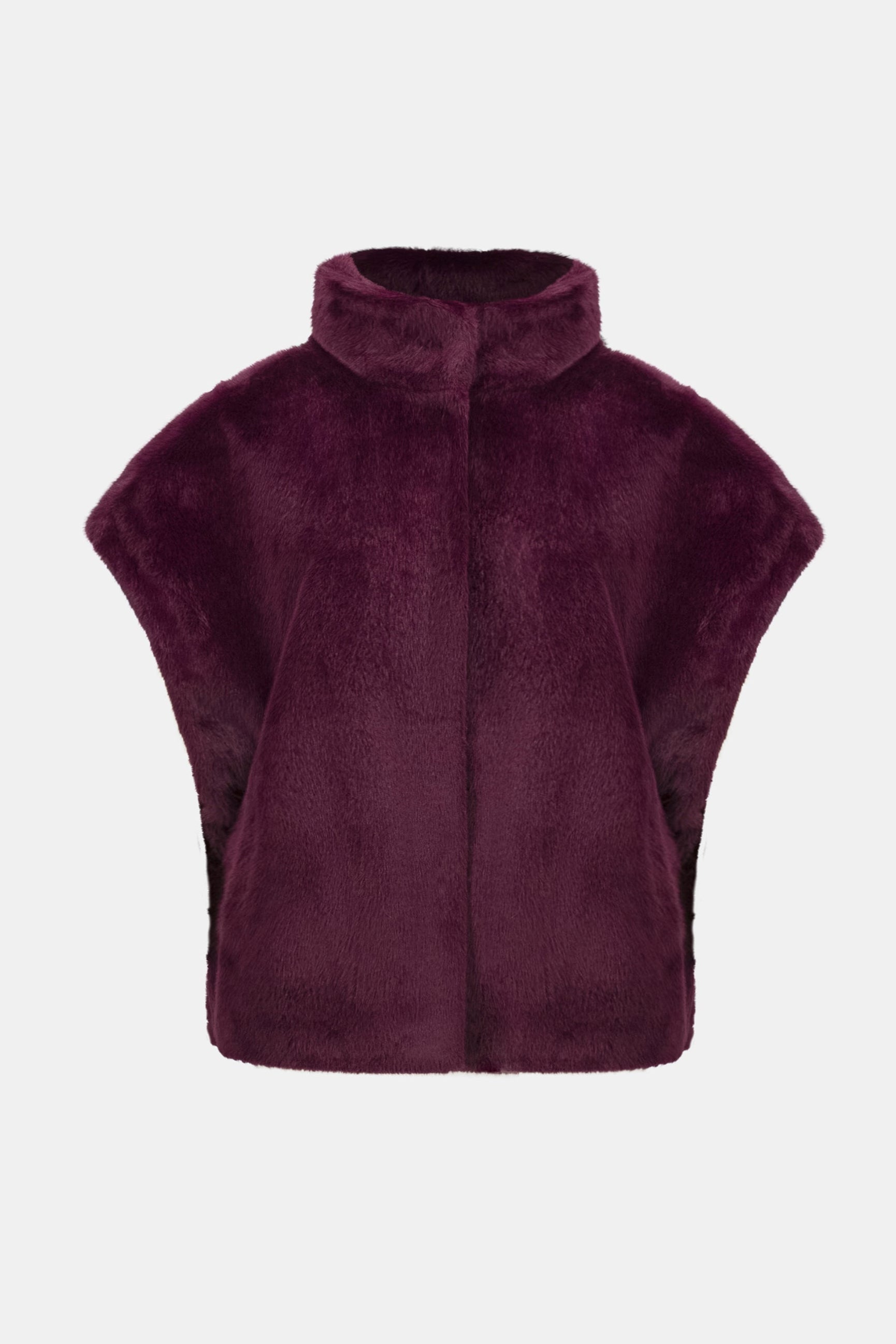 Veste boxy en fausse fourrure à col montant - Joseph Ribkoff