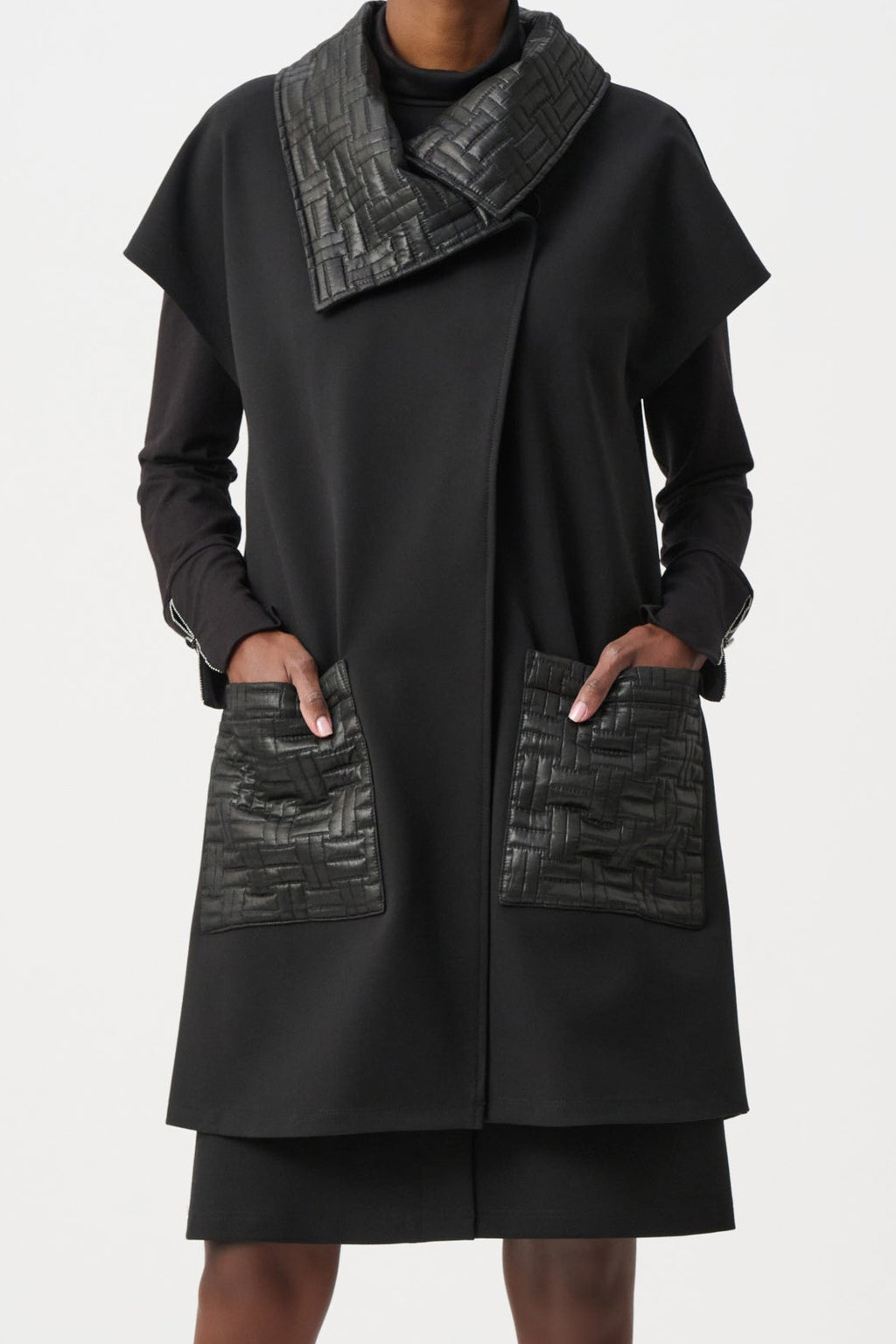 Veste en tricot épais avec col matelassé - Joseph Ribkoff