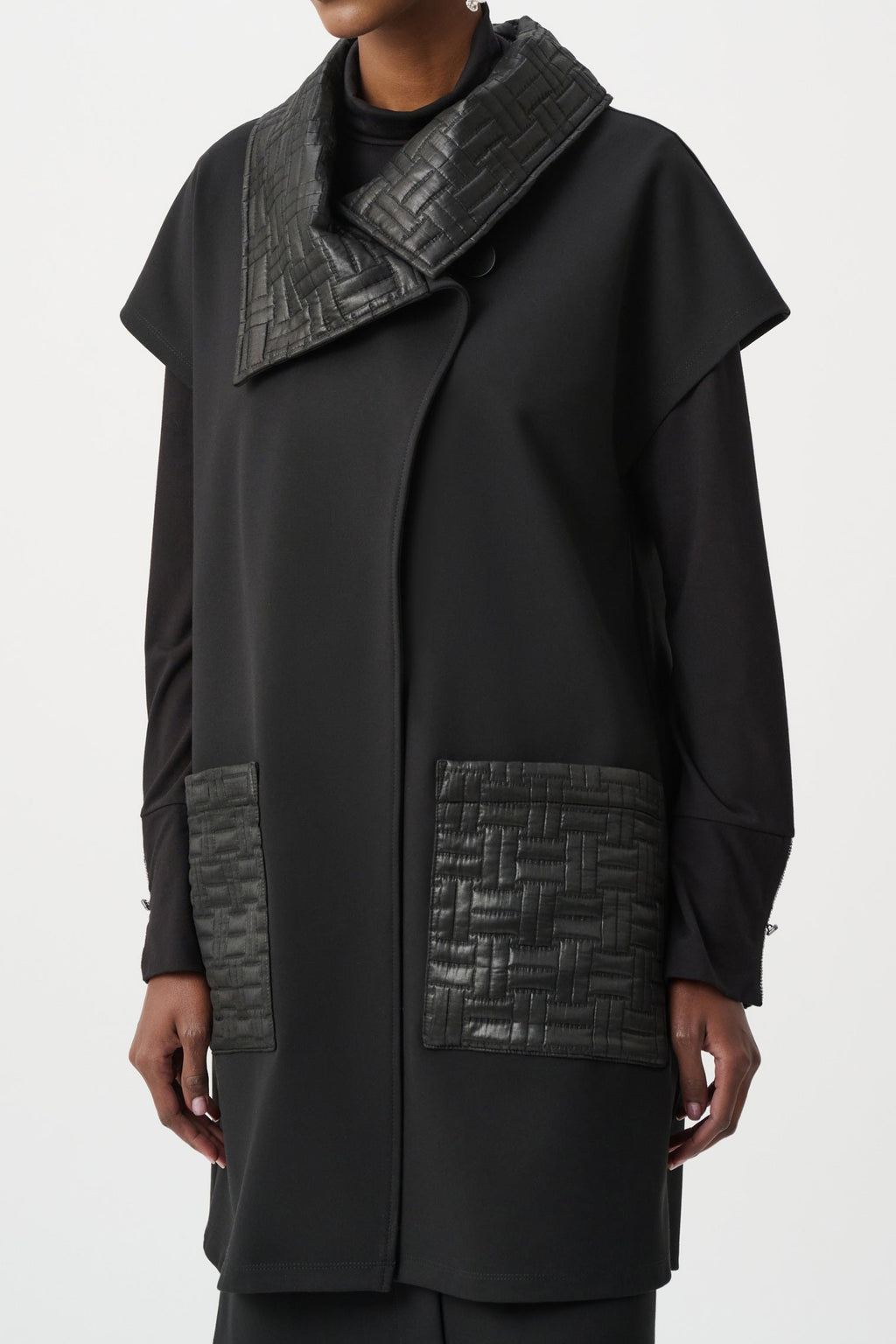 Veste en tricot épais avec col matelassé - Joseph Ribkoff