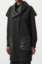 Veste en tricot épais avec col matelassé - Joseph Ribkoff