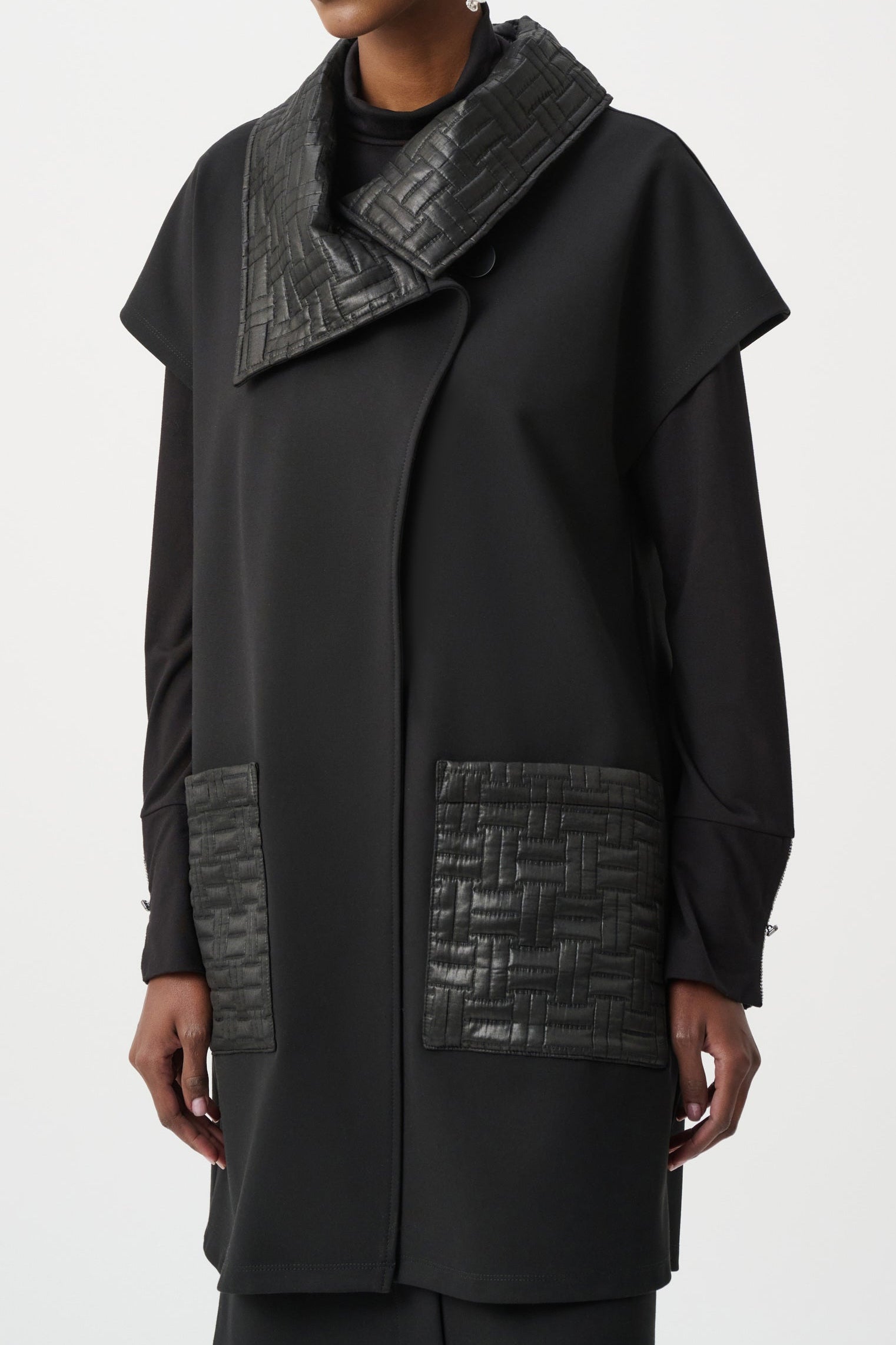Veste en tricot épais avec col matelassé - Joseph Ribkoff