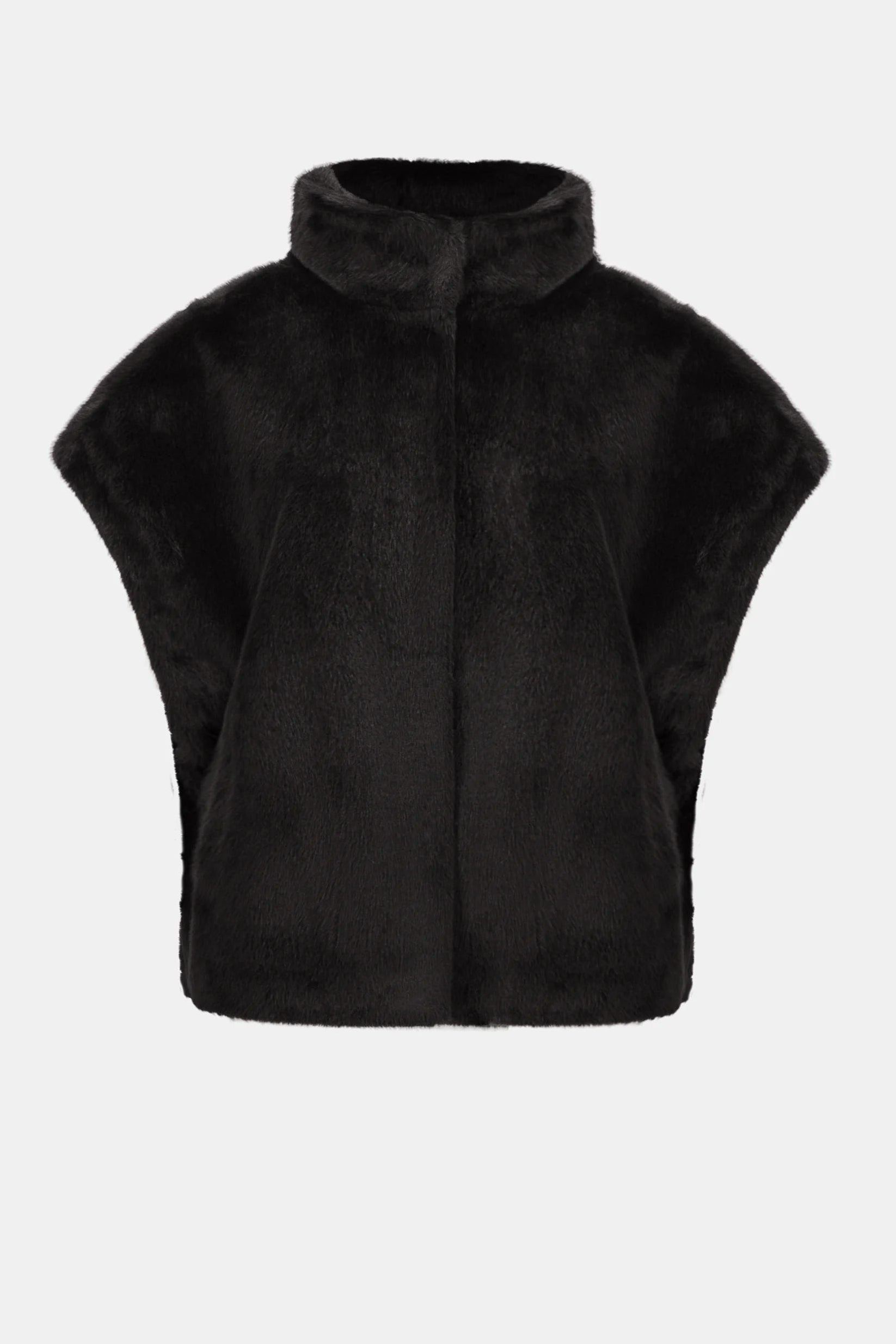 Veste boxy en fausse fourrure à col montant - Joseph Ribkoff