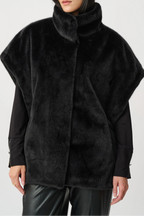 Veste boxy en fausse fourrure à col montant - Joseph Ribkoff
