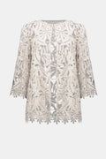 Veste droite en dentelle guipure