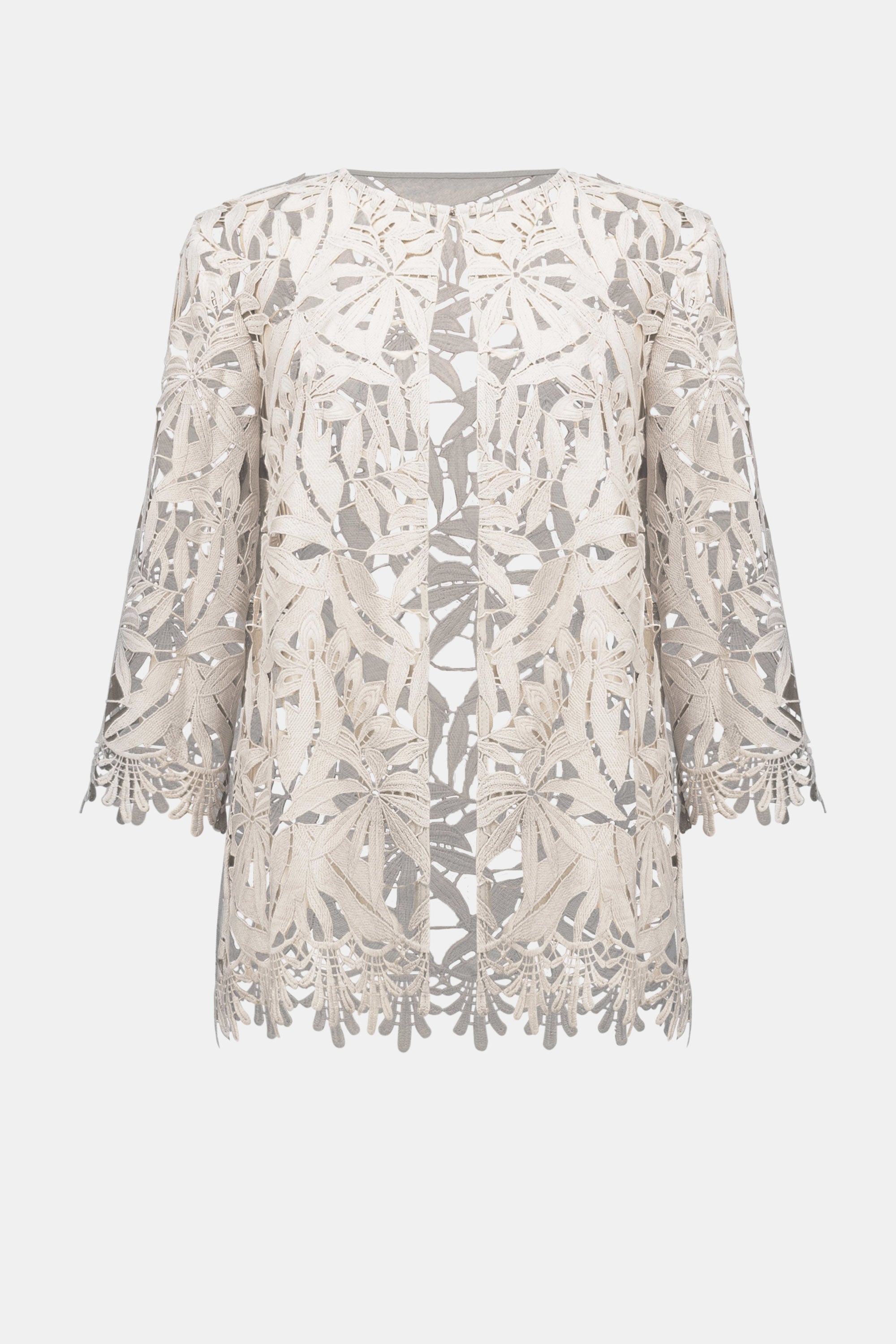 Veste droite en dentelle guipure
