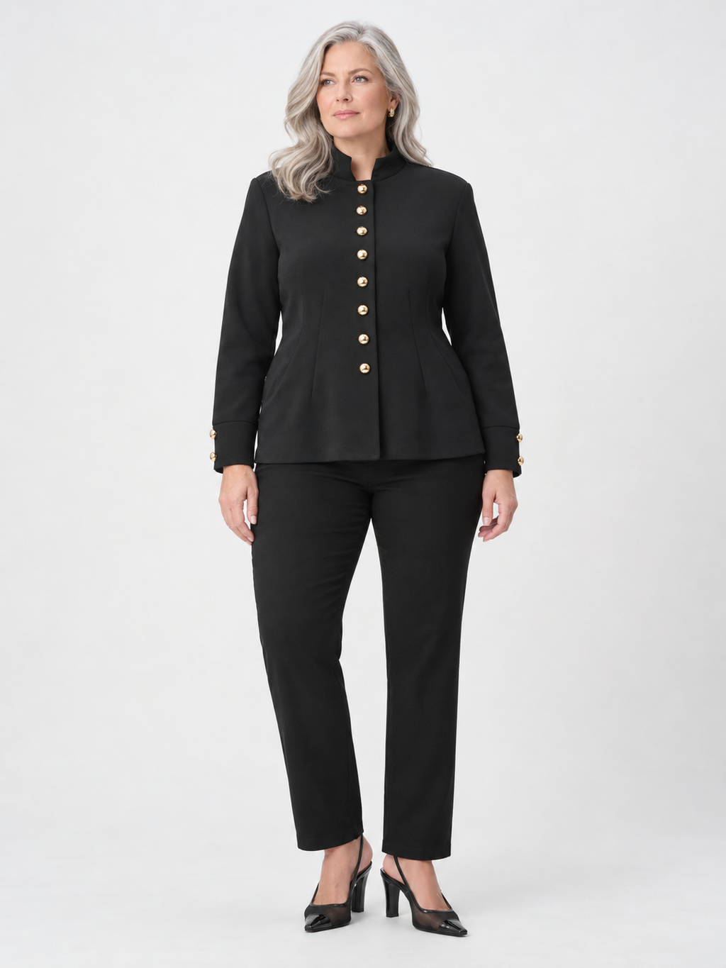 Blouson ajusté à col militaire - Joseph Ribkoff