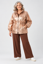Blouson cocon en nylon métallique - Joseph Ribkoff